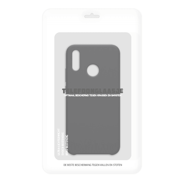 Huawei P20 Lite Siliconen back case - zwart - telefoonglaasje
