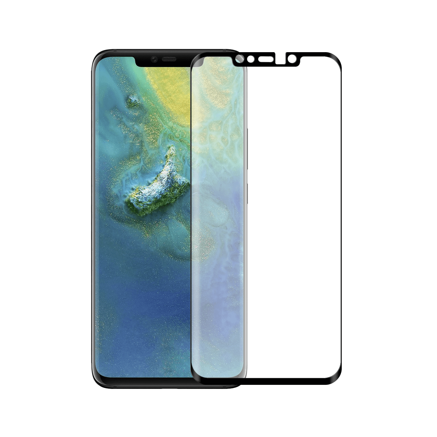 Huawei Mate 20 Pro screenprotector gehard glas Edge to Edge