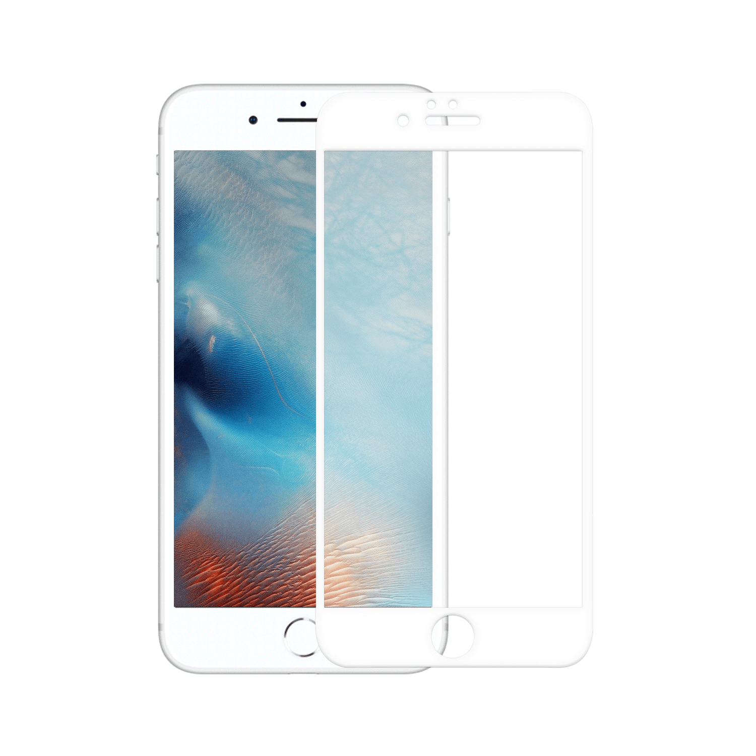 iPhone 6s screenprotector gehard glas Edge to Edge - Wit