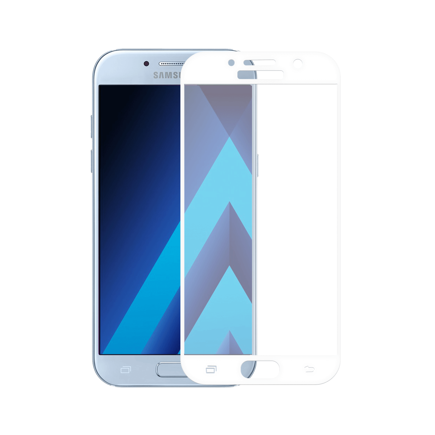 Samsung Galaxy A3 2017 screenprotector gehard glas Edge to Edge - wit