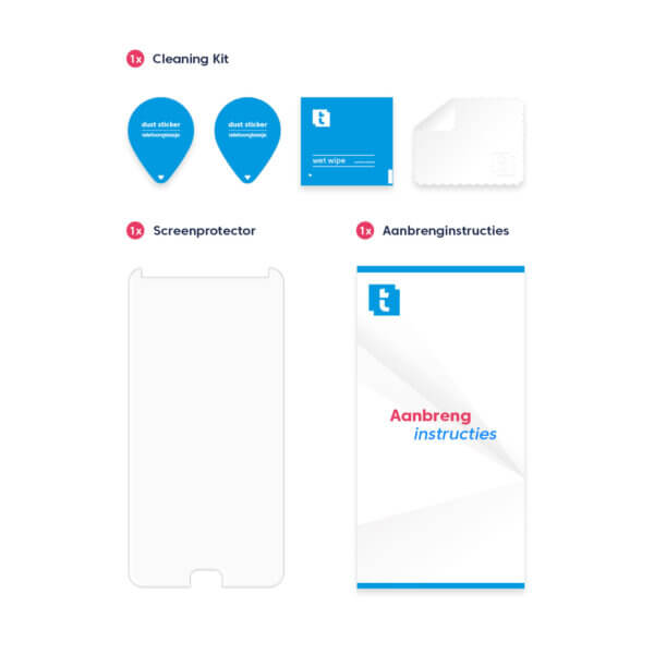 Inhoud verpakking OnePlus 3 screenprotector Standard Fit