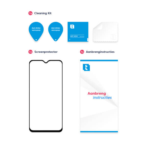 Inhoud verpakking OnePlus 6T screenprotector