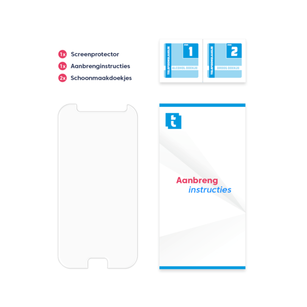 Inhoud verpakking Samsung Galaxy A3 2017 screenprotector Standard Fit