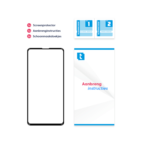 Inhoud verpakking Samsung Galaxy S10e screenprotector