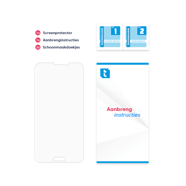 Inhoud verpakking Samsung Galaxy S5 screenprotector Standard Fit