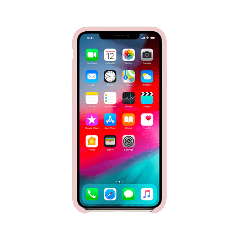iPhone X siliconen back case - Pink Sand