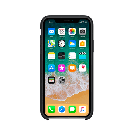 gewelddadig Drink water gerucht iPhone X hoesje siliconen - Zwart - Telefoonglaasje