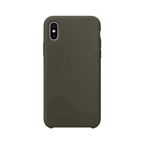 iPhone XS siliconen back case - Dark Olive
