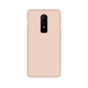 OnePlus 6 siliconen back case - Pink sand