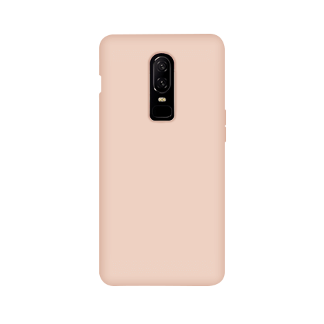OnePlus 6 siliconen back case - Pink sand