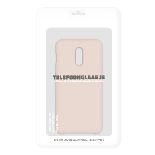 Sealbag OnePlus 6t siliconen back case - pink sand