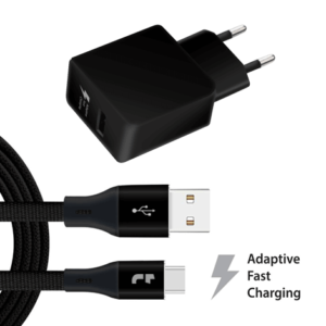 USB-C naar USB 1 meter oplader met adapter