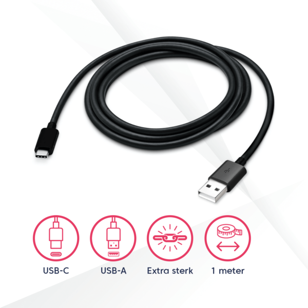 USB-A naar USB-C kabel 1M