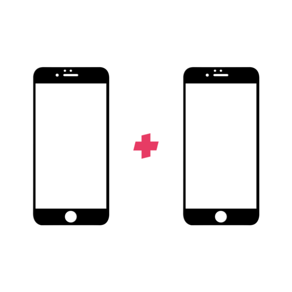 DuoPack iPhone 6 Plus Edge to Edge Zwart screenprotector - Telefoonglaasje