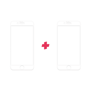 DuoPack iPhone 6s Plus Edge to Edge Wit screenprotector - Telefoonglaasje
