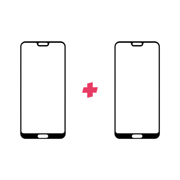DuoPack Honor 10 Edge to Edge screenprotector - Telefoonglaasje