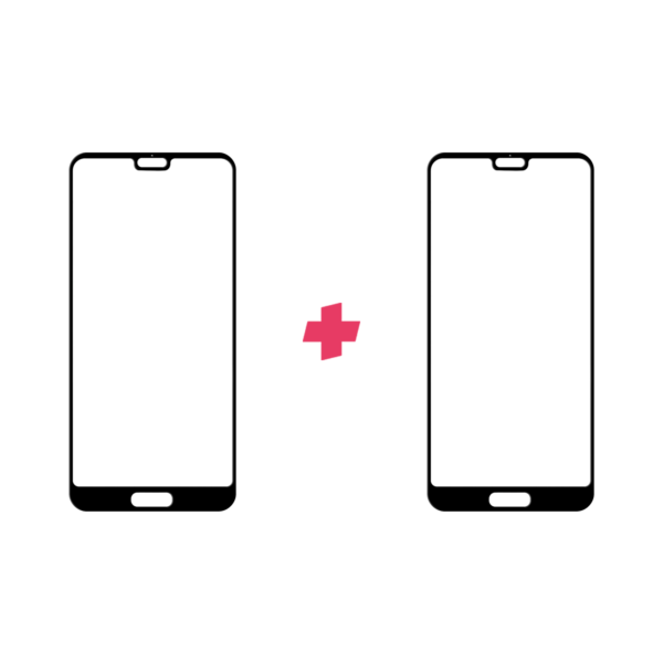 DuoPack Huawei P20 Edge to Edge screenprotector