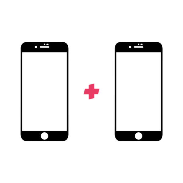 DuoPack iPhone 7 Plus Edge to Edge Zwart screenprotector - Telefoonglaasje