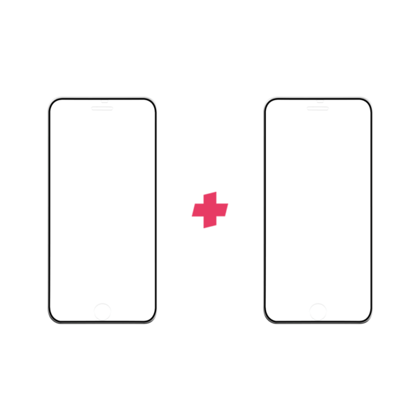 DuoPack iPhone 7 Metaal Edge to Edge screenprotector - Telefoonglaasje