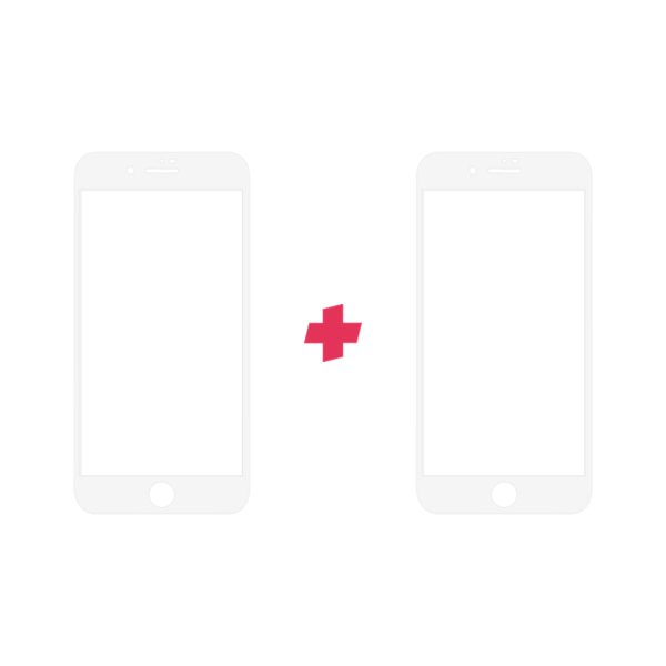 DuoPack iPhone 7 Edge to Edge Wit screenprotector - Telefoonglaasje