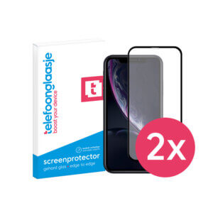 iPhone XR screenprotector - Edge to Edge - 2 Stuks