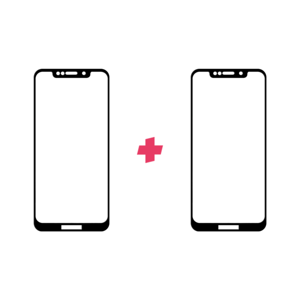 DuoPack Motorola Moto One Edge to Edge screenprotector - Telefoonglaasje