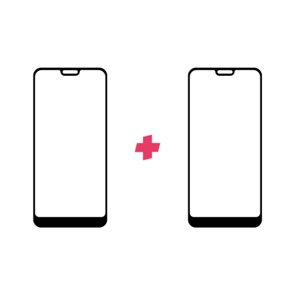 DuoPack Nokia 7.1 Edge to Edge screenprotector - Telefoonglaasje