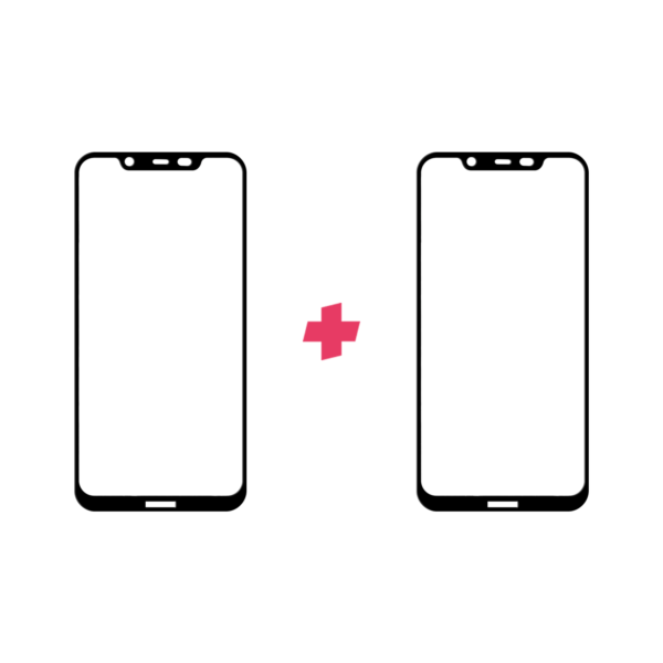 DuoPack Nokia 8.1 Edge to Edge screenprotector - Telefoonglaasje