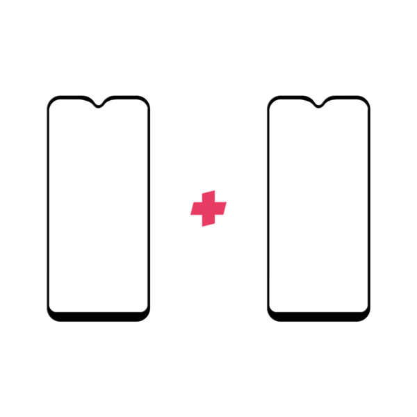 DuoPack Samsung Galaxy A20e Edge to Edge screenprotector - Telefoonglaasje