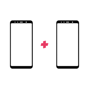 DuoPack Samsung Galaxy A7 2018 Edge to Edge Zwart screenprotector - Telefoonglaasje