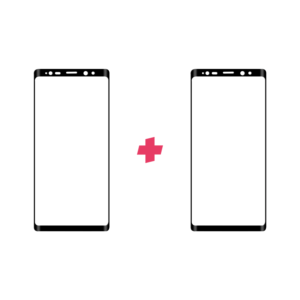DuoPack Samsung Galaxy Note 8 Edge to Edge Zwart screenprotector - Telefoonglaasje