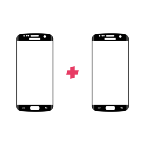 DuoPack Samsung Galaxy S7 Edge Edge to Edge Zwart screenprotector - Telefoonglaasje