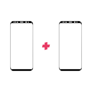 DuoPack Samsung Galaxy S8 Edge to Edge Zwart screenprotector - Telefoonglaasje