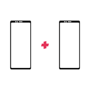 DuoPack Sony Xperia 1 Edge to Edge screenprotector - Telefoonglaasje