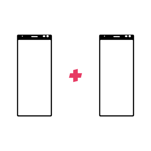 DuoPack Sony Xperia 10 Plus Edge to Edge screenprotector - Telefoonglaasje