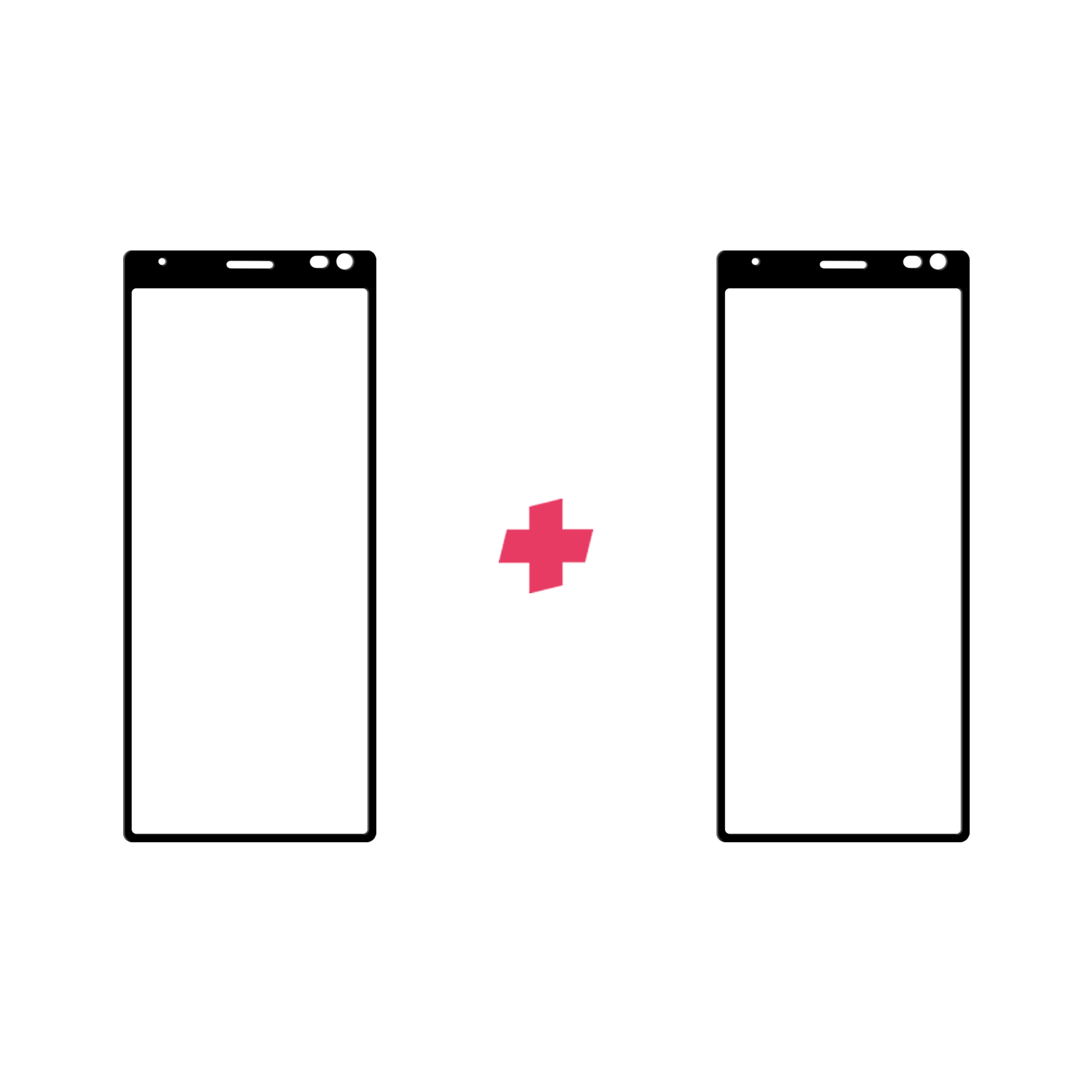 DuoPack: Sony Xperia 10 screenprotector gehard glas Edge to Edge