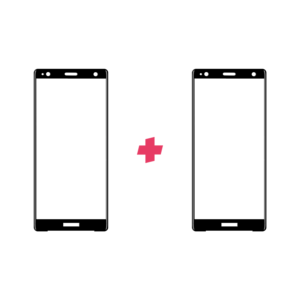 DuoPack Sony Xperia XZ2 Edge to Edge screenprotector - Telefoonglaasje