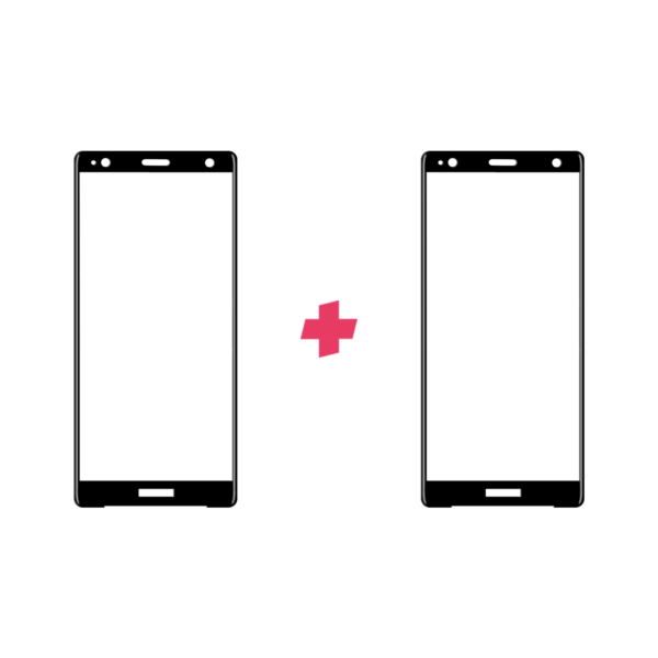DuoPack Sony Xperia XZ2 Edge to Edge screenprotector - Telefoonglaasje