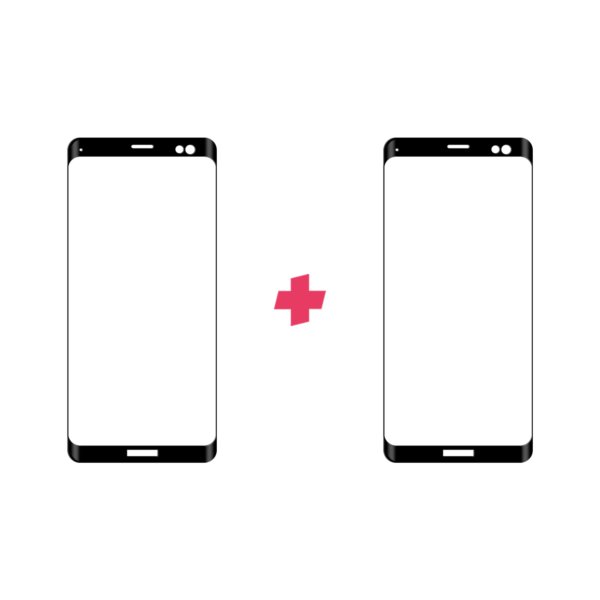 DuoPack Sony Xperia XZ3 Edge to Edge screenprotector - Telefoonglaasje