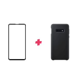 Bundel: Galaxy S10e screenprotector met siliconen hoesje