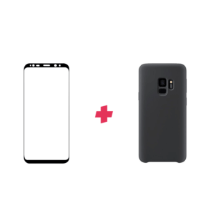 Bundel: Galaxy S9 screenprotector met siliconen hoesje