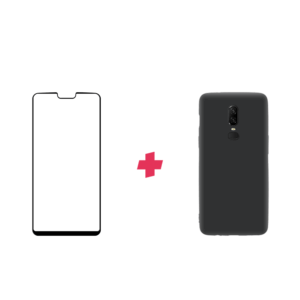 Bundel: OnePlus 6 screenprotector met tpu hoesje