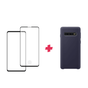 Bundel: Galaxy S10 screenprotector met siliconen hoesje