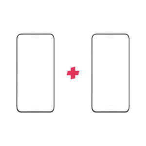 DuoPack iPhone 6 Plus Metaal Edge to Edge screenprotector - Telefoonglaasje