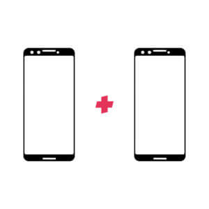 DuoPack Google Pixel 3 Edge to Edge screenprotector - Telefoonglaasje