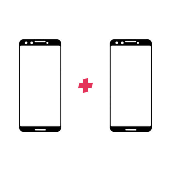 DuoPack Google Pixel 3 Edge to Edge screenprotector - Telefoonglaasje