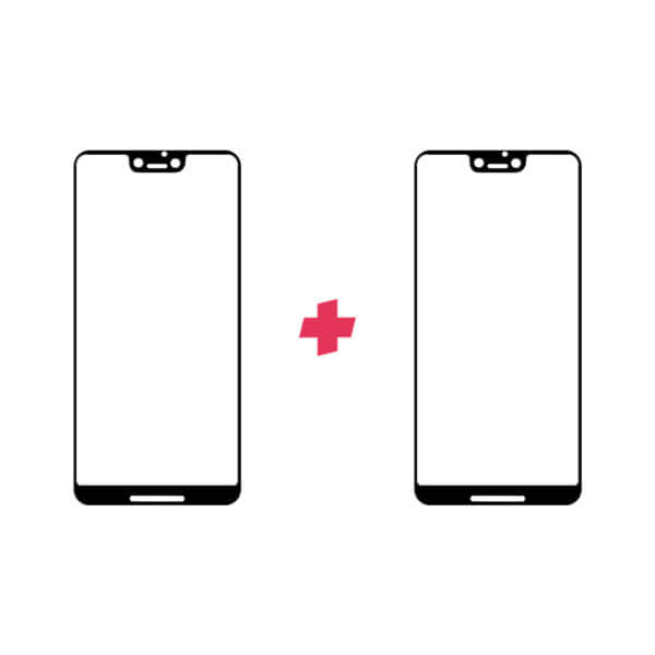 DuoPack Google Pixel 3 XL Edge to Edge screenprotector - Telefoonglaasje
