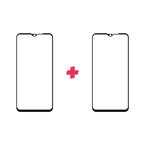 DuoPack OPPO AX7 Edge to Edge screenprotector - Telefoonglaasje
