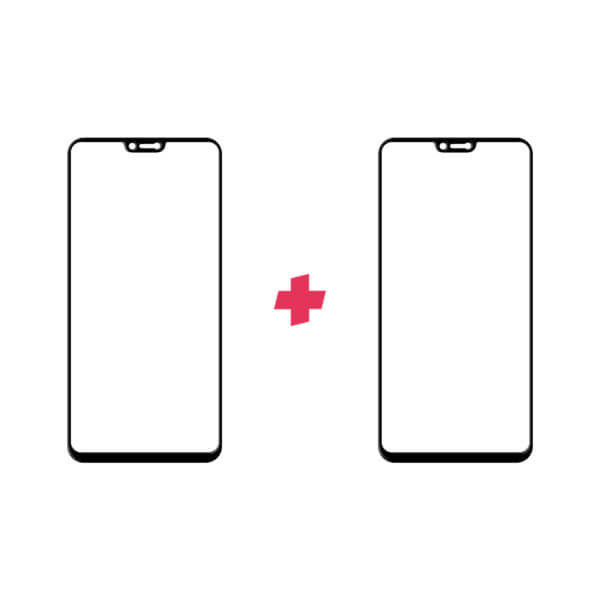 DuoPack OPPO R15 Pro Edge to Edge screenprotector - Telefoonglaasje