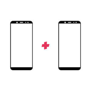 DuoPack Samsung Galaxy A6 Plus 2018 Edge to Edge screenprotector - Telefoonglaasje